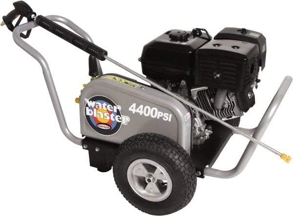 Simpson - Gas, 13 hp, 4,400 psi, 4 GPM, Cold Water Pressure Washer - AAA Triplex, 50' x 3/8" Hose - Benchmark Tooling