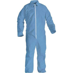 KleenGuard - Size 6XL FR Disposable General Purpose Coveralls - Blue, Zipper Closure, Open Cuffs, Open Ankles, Serged Seams - Benchmark Tooling