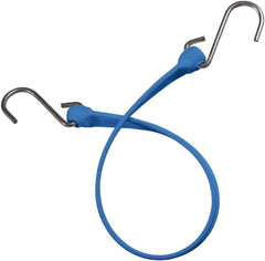 The Better Bungee - Heavy Duty Bungee Strap with Triangulated Stainless S Hook - 36" OAL, Blue - Benchmark Tooling