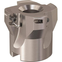 Seco - 4 Inserts, 44mm Cut Diam, 16mm Arbor Diam, 9mm Max Depth of Cut, Indexable Square-Shoulder Face Mill - 90° Lead Angle, 40mm High, XO.X 10T3.. Insert Compatibility, Through Coolant, Series R220.69 - Benchmark Tooling