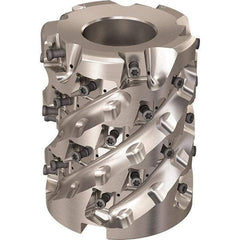 Seco - 35 Inserts, 3" Cut Diam, 1-1/4" Arbor Diam, 81mm Max Depth of Cut, Indexable Square-Shoulder Face Mill - 90° Lead Angle, 95mm High, LOEX-12 Insert Compatibility, Through Coolant, Series R220.94 - Benchmark Tooling