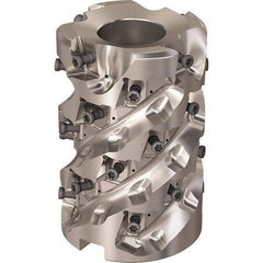 Seco - 28 Inserts, 63mm Cut Diam, 27mm Arbor Diam, 81mm Max Depth of Cut, Indexable Square-Shoulder Face Mill - 90° Lead Angle, 93mm High, LOEX-12 Insert Compatibility, Through Coolant, Series R220.94 - Benchmark Tooling