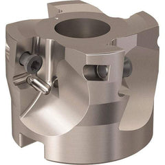 Seco - 4 Inserts, 52mm Cut Diam, 22mm Arbor Diam, 17mm Max Depth of Cut, Indexable Square-Shoulder Face Mill - 90° Lead Angle, 40mm High, XO.X 18.. Insert Compatibility, Through Coolant, Series R220.69 - Benchmark Tooling