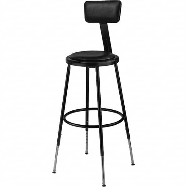 NPS - Swivel & Adjustable Stools Type: Adjustable Height Stool Base Type: Steel - Benchmark Tooling