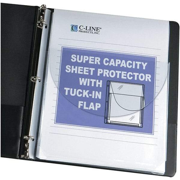 C-LINE - 10 Piece Clear Sheet Protectors-Ring Binder - 11" High x 8-1/2" Wide - Benchmark Tooling