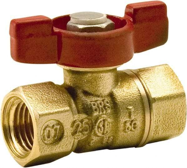 Legend Valve - 1/4" Pipe, Standard Port, Lead Free Brass Standard Ball Valve - 2 Piece, FNPT x FNPT Ends, Tee Handle, 400 WOG, 125 WSP - Benchmark Tooling