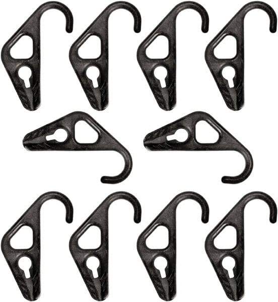 The Better Bungee - Adjustable Nylon Hook Ends with Adjustable HD Nylon Hook - 10" OAL, Black - Benchmark Tooling