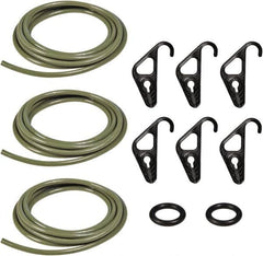 The Better Bungee - Adjustable Cargo Control Kit with Molded Nylon Hook End - 10" OAL, Military Green - Benchmark Tooling