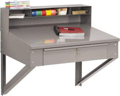 Tennsco - Stationary Shop Desks Type: Foreman's Desk Width (Inch): 34-1/2 - Benchmark Tooling