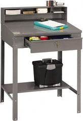 Tennsco - Stationary Shop Desks Type: Foreman's Desk Width (Inch): 34-1/2 - Benchmark Tooling