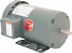 Leeson - 2 Max hp, 1,800 Max RPM, Premium Efficient Electric AC DC Motor - 230/460 V Input, Three Phase, 56H Frame, 5/8" Shaft Diam, Rigid Base Mount, TEFC Enclosure - Benchmark Tooling