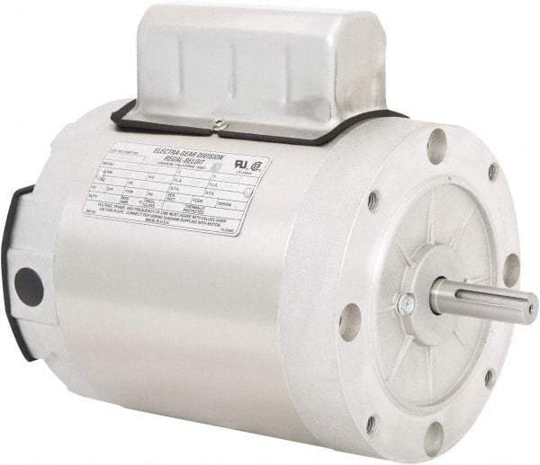 Leeson - 3/4 Max hp, 1,800 Max RPM, Electric AC DC Motor - 115/208-230 V Input, Single Phase, 56C Frame, 5/8" Shaft Diam, C-Face Mount, TENV Enclosure - Benchmark Tooling