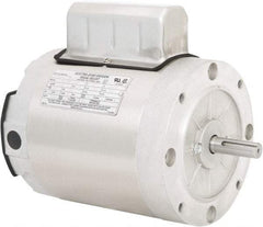 Leeson - 3/4 Max hp, 1,800 Max RPM, Electric AC DC Motor - 115/208-230 V Input, Single Phase, 56C Frame, 5/8" Shaft Diam, C-Face Mount, TENV Enclosure - Benchmark Tooling