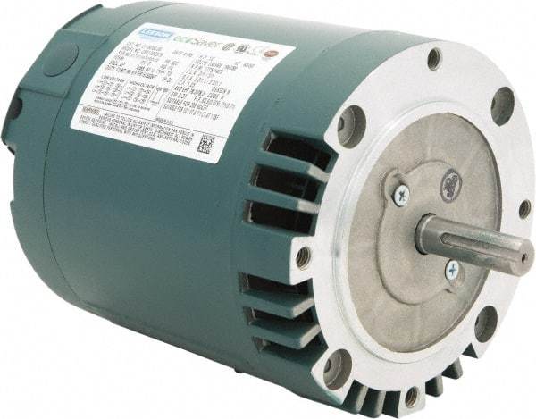 Leeson - 3/4 Max hp, 1,800 Max RPM, Premium Efficient Electric AC DC Motor - 230/460 V Input, Three Phase, 56C Frame, 5/8" Shaft Diam, C-Face Mount, ODP Enclosure - Benchmark Tooling