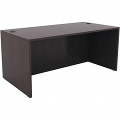 ALERA - Woodgrain Laminate Straight Front Desk - 59-1/8" Wide x 29-1/2" Deep x 29-5/8" High, Espresso - Benchmark Tooling