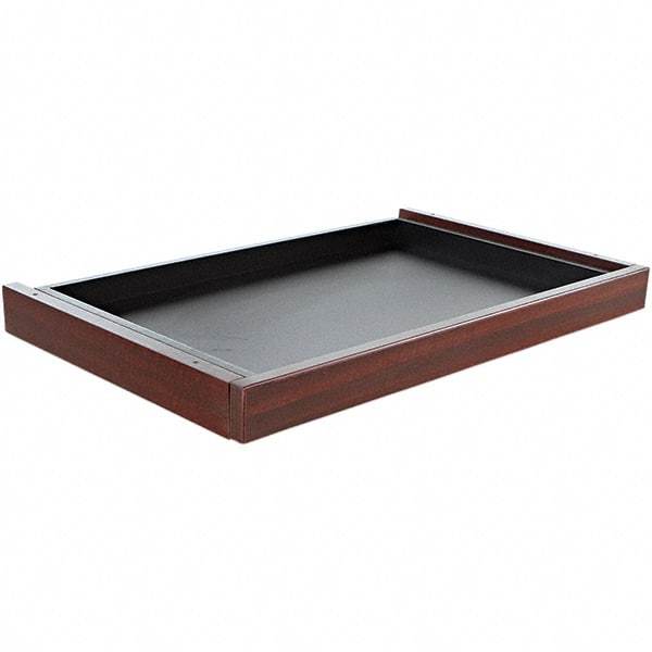 ALERA - Woodgrain Laminate Center Drawer Desk - 24-1/2" Wide x 15" Deep x 2" High, Mahogany - Benchmark Tooling