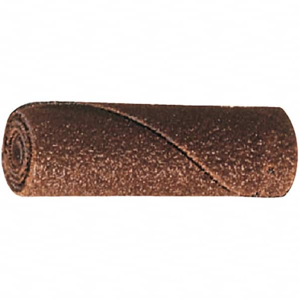 PFERD - 1" Max Roll Diam x 2" OAL, 120 Grit Aluminum Oxide Straight Cartridge Roll - 1/4" Pilot Hole Diam, Cloth Backing, 9,000 Max RPM - Benchmark Tooling