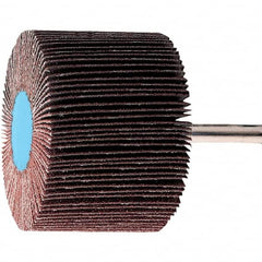 PFERD - 3" Diam x 1" Face Width, Aluminum Oxide Coated Mounted Flap Wheel - 1/4" Shank Mount, 320 Grit, 20,000 Max RPM - Benchmark Tooling
