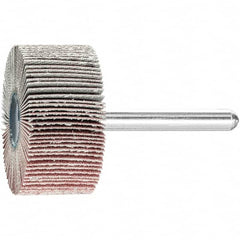 PFERD - 1-1/2" Diam x 1" Face Width, Aluminum Oxide Coated Mounted Flap Wheel - 1/4" Shank Mount, 180 Grit, 23,000 Max RPM - Benchmark Tooling