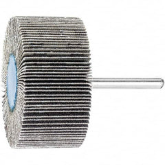 PFERD - 2" Diam x 1" Face Width, Silicon Carbide Coated Mounted Flap Wheel - 1/4" Shank Mount, 120 Grit, 23,000 Max RPM - Benchmark Tooling