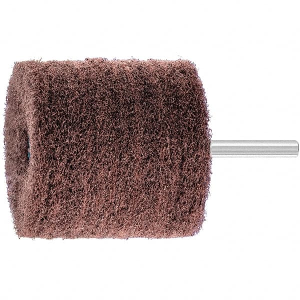 PFERD - 2-3/8" Diam x 2" Face Width, Aluminum Oxide Nonwoven Mounted Flap Wheel - 1/4" Shank Mount, 280 Grit, 7,500 Max RPM - Benchmark Tooling