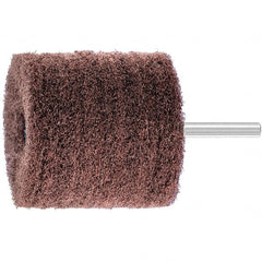 PFERD - 2-3/8" Diam x 2" Face Width, Aluminum Oxide Nonwoven Mounted Flap Wheel - 1/4" Shank Mount, 280 Grit, 7,500 Max RPM - Benchmark Tooling