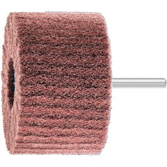 PFERD - 3" Diam x 2" Face Width, Aluminum Oxide Nonwoven Mounted Flap Wheel - 1/4" Shank Mount, 280 Grit, 7,500 Max RPM - Benchmark Tooling