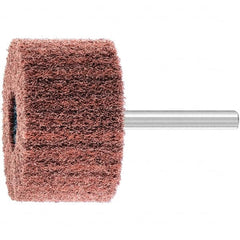 PFERD - 2" Diam x 1-1/4" Face Width, Aluminum Oxide Nonwoven Mounted Flap Wheel - 1/4" Shank Mount, 280 Grit, 12,000 Max RPM - Benchmark Tooling