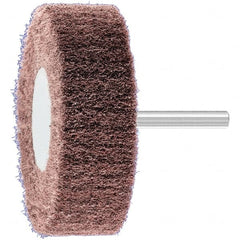 PFERD - 3" Diam x 1" Face Width, Aluminum Oxide Nonwoven Mounted Flap Wheel - 1/4" Shank Mount, 280 Grit, 7,500 Max RPM - Benchmark Tooling