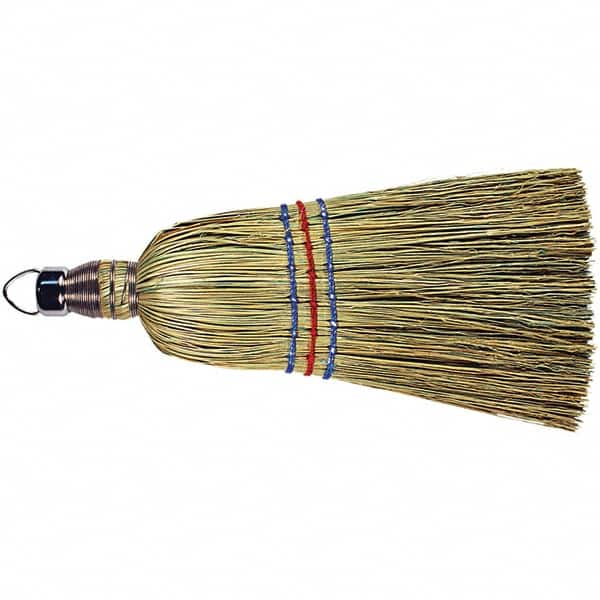 PFERD - 10" OAL Corn Bristle Whisk Broom - 5-1/2" Long Wood Handle, 4-1/2" Bristle Length, 4-1/2" Wide - Benchmark Tooling