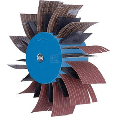 PFERD - 7" Diam x 2" Face Width, Aluminum Oxide Coated Mounted Flap Wheel - 3/8" Shank Mount, 3,500 Max RPM - Benchmark Tooling