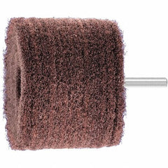 PFERD - 3" Diam x 2" Face Width, Aluminum Oxide Nonwoven Mounted Flap Wheel - 1/4" Shank Mount, 280 Grit, 7,500 Max RPM - Benchmark Tooling