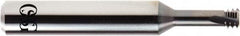 OSG - #1-72 UNF, 0.055" Cutting Diam, 3 Flute, Solid Carbide Helical Flute Thread Mill - External Thread, 0.016" LOC, 1/8" Shank Diam - Benchmark Tooling