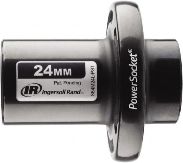 Ingersoll-Rand - 1/2" Drive 24mm Standard Magnetic Nonsparking Universal Impact Socket - 6 Points, 3-1/10" OAL - Benchmark Tooling