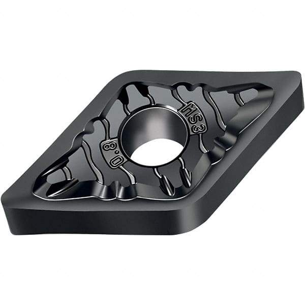 Walter - DNGG MS3 Grade WSM01 Turning Insert - TiAlN+Al2O3+(ZrN) Finish, 55° Rhombic, 12.7mm Inscr Circle, 4.76mm Thick, 0.8mm Corner Radius - Benchmark Tooling