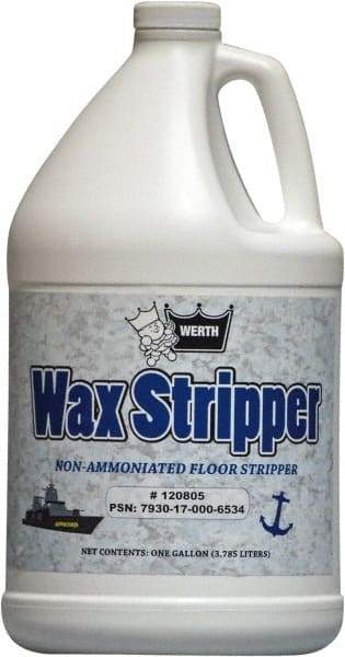 Werth Sanitary Supply - 1 Gal Plastic Bottle Stripper - Use on Resilient Tile, Vinyl Tile - Benchmark Tooling