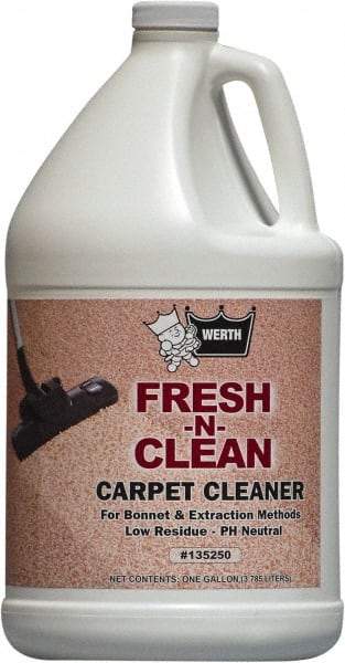 Werth Sanitary Supply - 1 Gal Plastic Bottle Carpet Cleaner - Fresh Scent, Use on Carpet Cleaning - Benchmark Tooling