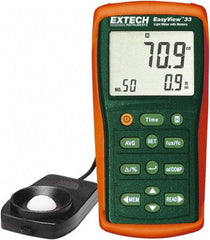 Extech - Light Meters Compatible Lighting: Fluorescent; Sodium; Mercury; Tungsten; Daylight Maximum Measurement (Lux): 1,000 - Benchmark Tooling