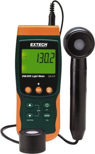 Extech - Light Meters Compatible Lighting: UVA; UVC Maximum Measurement (UV): 20mW/cm2 - Benchmark Tooling