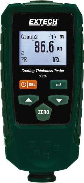 Extech - 0 to 53 mil LCD Coating Thickness Gage - For Use with Ferrous/Nonferrous Coatings - Benchmark Tooling