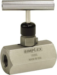 TK Simplex - 3/8 Inlet Steel Hydraulic Control Valve - 3/8 Thread, 10,000 psi, 1.26" Wide x 2-1/2" Long, 0.44 CV Rate - Benchmark Tooling