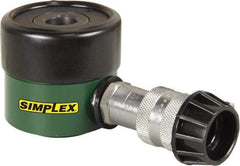 TK Simplex - 5/16" Stroke, 12 Ton Portable Hydraulic Hollow Hole Cylinder - 2.76 Sq In Effective Area, 0.86 Cu In Oil Capacity, 2.2 to 2.5" High, 1-3/8" Plunger Diam, 10,000 Max psi - Benchmark Tooling