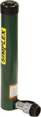TK Simplex - 12" Stroke, 10 Ton Portable Hydraulic Single Acting Cylinder - 2.24 Sq In Effective Area, 26.84 Cu In Oil Capacity, 15.78 to 27.78" High, 1.5" Cyl Bore Diam, 1.69" Plunger Diam, 10,000 Max psi - Benchmark Tooling
