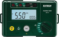 Extech - Digital LCD Display, 0.002 Megohm Electrical Insulation Resistance Tester & Megohmmeter - 1,000 Volt Max Test Voltage, Powered by AA Battery - Benchmark Tooling