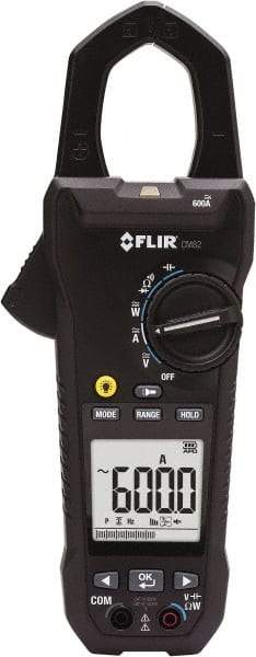 FLIR - CM82, CAT III, Digital True RMS Clamp Meter with 1.45" Clamp On Jaws - 1000 VAC/VDC, 600 AC/DC Amps, Measures Voltage, Capacitance, Current, Frequency, Resistance - Benchmark Tooling