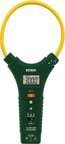 Extech - MA3110, CAT III, Digital True RMS Clamp Meter with 11" Flex Jaws - 1000 VAC/VDC, 3000 AC Amps, Measures Voltage, Capacitance, Continuity, Current, Resistance - Benchmark Tooling