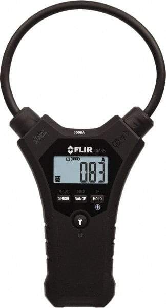 FLIR - CM55, CAT IV, Digital True RMS Wireless Clamp Meter with 10" Flex Jaws - 3000 AC Amps, Measures Current - Benchmark Tooling