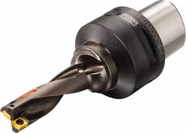 Sandvik Coromant - 72mm Max Drill Depth, 3xD, 23mm Diam, Indexable Insert Drill - 2 Inserts, C4 Modular Connection Shank - Benchmark Tooling