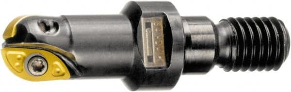 Sandvik Coromant - 32mm Cut Diam, 28.6mm Max Depth of Cut, 28.8mm Shank Diam, 69mm OAL, Indexable Ball Nose End Mill - 45mm Head Length, M16 Weldon Flat Shank, R216..Txx Toolholder - Benchmark Tooling