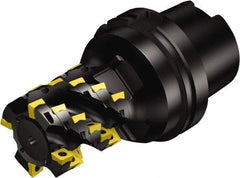 Sandvik Coromant - 80mm Cut Diam, 125mm Arbor Diam, 84mm Max Depth of Cut, Indexable Square-Shoulder Face Mill - 225mm High, 690-140608M-E-SL & 690-140610M-P-SL Insert Compatibility, Through Coolant, Series CoroMill 690 - Benchmark Tooling